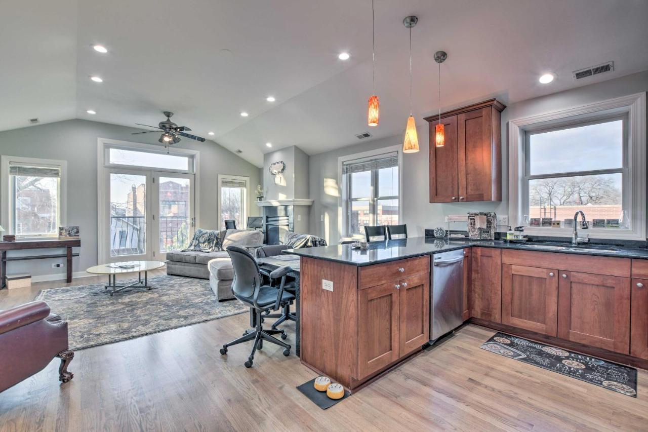 Chicago Condo With Balcony Walk To Cta Stations! Exterior photo