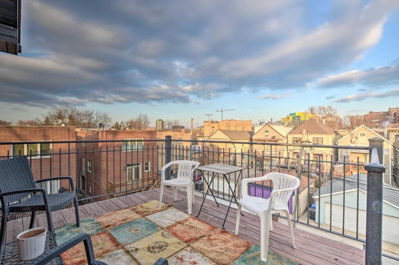 Chicago Condo With Balcony Walk To Cta Stations! Exterior photo